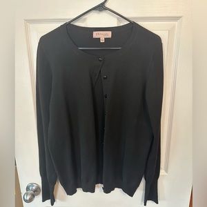 Philosophy Bolero Cardigan Size Large Black Hook & Eye Neckline Closure
